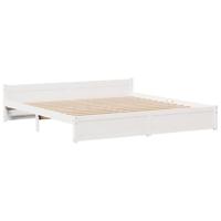 Bedframe met hoofdeinde zonder matras 180x200 cm wit - thumbnail
