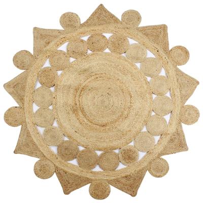 vidaXL Vloerkleed handgemaakt 90 cm gevlochten jute vidaXL Vloerkleed handgemaakt 90 cm gevlochten jute