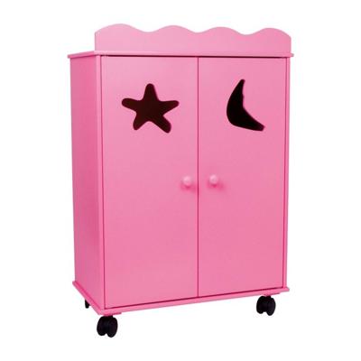 Small Foot - houten poppen kledingkast roze Small Foot - houten poppen kledingkast roze