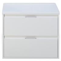 Porto Badmeubelset 70 cm - Wit Hoogglans - Wastafelbovenblad Wit Hoogglans - thumbnail