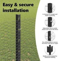 VidaXL Hek met paal grijs 1,2 x 10 m staal en pvc - thumbnail