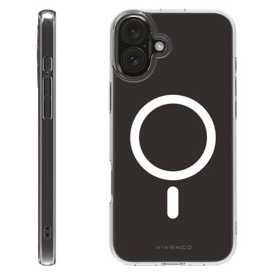 Vivanco MAG STEADY Backcover Apple iPhone 16 Plus Transparant Inductieve lading, Zanddicht, Spatwaterdicht, Stofdicht