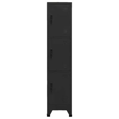 Lockerkast 38x45x180 cm staal zwart