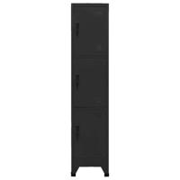 Lockerkast 38x45x180 cm staal zwart - thumbnail