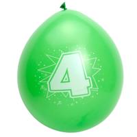 Folat BV Cijfer ballonnen 4 jaar, 8st. - thumbnail