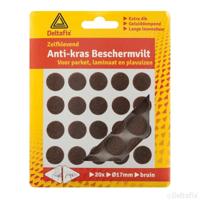 Anti-krasvilt rond 17mm bruin 20st Deltafix - Deltafix - thumbnail