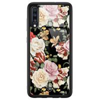 Samsung Galaxy A50 glazen hardcase - Flowerpower - thumbnail