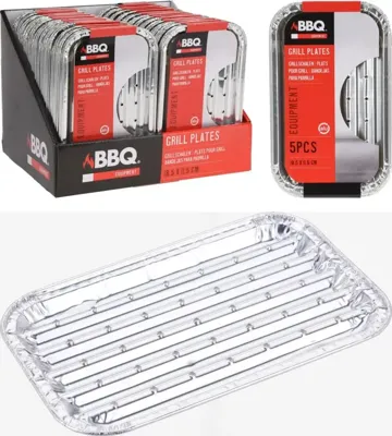 Bbq grillschalen set 5 stuks