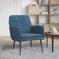 Fauteuil 62x79x79 cm fluweel blauw - thumbnail