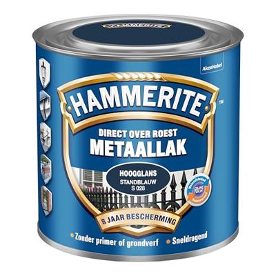 Hammerite Metaallak Direct over Roest Hoogglans - S028 Standblauw