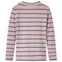 Kindershirt met lange mouwen gestreept 140 lichtroze - thumbnail