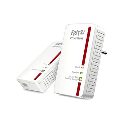 AVM FRITZ!Powerline 1240E/1000E WLAN-set (1200 Mbit/s, WLAN-toegangspunt, ideaal voor media-streaming of NAS-verbindingen, internationale versie), ethernet, wit