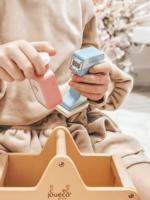 Joueco gevulde houten winkelmand - thumbnail