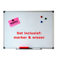Whiteboard magnetisch Set 45 x 60 cm incl. marker, wisser en magneten - thumbnail
