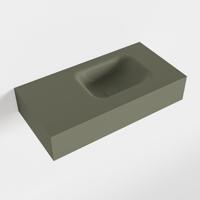 MONDIAZ LEX Army vrijhangende solid surface wastafel 60cm. Positie wasbak rechts - thumbnail