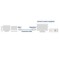 USB-C naar DisplayPort kabel 1,8m verguld ACT AC7035 - thumbnail