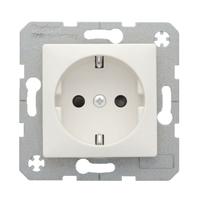 Berker S1 wandcontactdoos 1-voudig met randaarde en kinderbeveiliging polarwit glanzend - thumbnail