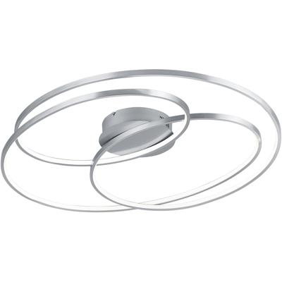 LED Plafondlamp - Trion Gilo - 50W - Warm Wit 3000K - Dimbaar - Rond - Mat Nikkel - Aluminium