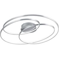 LED Plafondlamp - Trion Gilo - 50W - Warm Wit 3000K - Dimbaar - Rond - Mat Nikkel - Aluminium - thumbnail
