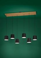 Stars of Light 6-lichts hanglampCamarioca hout met zwart - 390131 - thumbnail