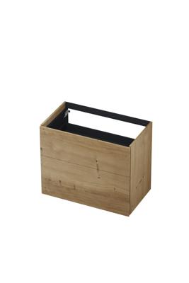 INK - Onderkast 2 Laden Push To Open 65cm Fineer Eiken - 800x450x650 Mm - Ash Grey Fineer