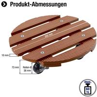 Metafranc WU0825120 Transportroller Houtcomposiet (WPC) Laadvermogen (max.): 60 kg 300 mm x 73 mm Aantal rollers 4 - thumbnail