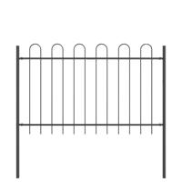 Tuinhek 9 pcs Grijs 15,3 x 1 m Poedercoating staal - thumbnail