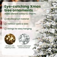 VidaXL Kunstmatige inklapbare kerstboom wit 180 cm pe en pvc - thumbnail