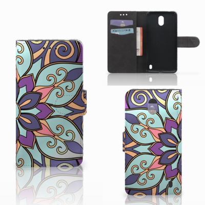 Nokia 2 Hoesje Purple Flower