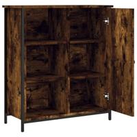 Dressoir 70x30x80 cm bewerkt hout gerookt eikenkleurig - thumbnail