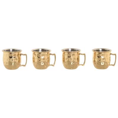 Set van 4 mokken Home ESPRIT Gouden Loft Set van 4 mokken Home ESPRIT Gouden Loft