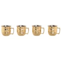 Set van 4 mokken Home ESPRIT Gouden Loft - thumbnail