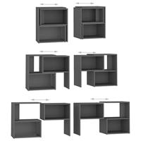 Tv-meubel meubel 104x30x52 cm spaanplaat grijs - thumbnail