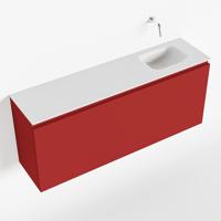 MONDIAZ OLAN 120cm toiletmeubel fire. LEX wastafel talc rechts geen kraangat - thumbnail