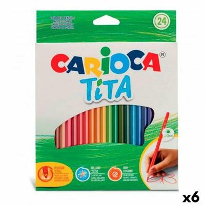 Kleurpotloden Carioca Tita Multicolour 24 Onderdelen (6 Stuks)