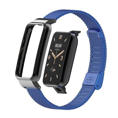 Milanese bandje met case - Blauw - Xiaomi Smart band 7 Pro Milanese bandje met case - Blauw - Xiaomi Smart band 7 Pro