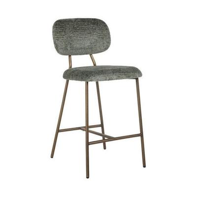 Richmond Barstoel 'Xenia' Chenille, kleur Groen (zithoogte 65cm)