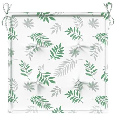 VidaXL Stoelkussens 6 st bladpatroon 50x50x3 cm stof