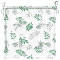 VidaXL Stoelkussens 6 st bladpatroon 50x50x3 cm stof - thumbnail