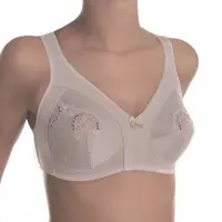 Sassa Mode soft Bh zonder beugel - 12906 - Brede bandjes - bh Grote maten - Wit - Huidskleur - 110D - 110D - thumbnail