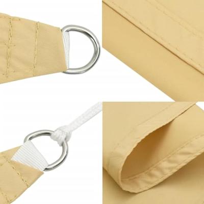 Zonnezeil 3x4x5 m 100% polyester oxford zandkleurig Zonnezeil 3x4x5 m 100% polyester oxford zandkleurig