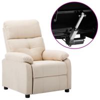 Fauteuil verstelbaar elektrisch stof crèmekleurig - thumbnail