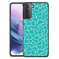Samsung Galaxy S21 Plus Leuk Telefoonhoesje Cracks Blue - thumbnail