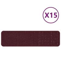 VidaXL Antislip trapmatten 15 pcs bordeauxrood 75 x 20 cm pp - thumbnail
