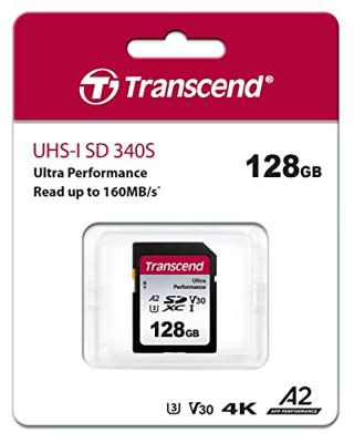 Transcend UHS-I U3 A2 SDXC 340S SD kaart 128 GB
