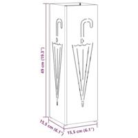 VidaXL Paraplu standaard met opslag roze 15,5 x 15,5 x 49 cm metaal - thumbnail