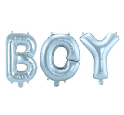 Set baby blauwe folie ballonnen &apos;Boy&apos;