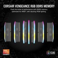 Corsair VENGEANCE RGB DDR5 Werkgeheugenset voor PC DDR5 64 GB 2 x 32 GB On-die ECC 5200 MHz 288-pins DIMM CL40-40-40-77 CMH64GX5M2B5200Z40K - thumbnail