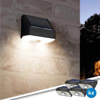Solar wandlamp beam met schemer- en bewegingssensor op zonne-energie set van 4 stuks - thumbnail