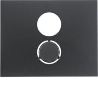 Berker K.1 centraalstuk voor antennecontactdoos antraciet gelakt - thumbnail